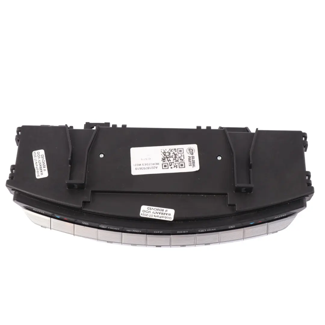 Mercedes W221 S500 Dashboard A/C Schalter Klimaanlage Panel - SKU A2218703610 - Teilenummer A2218703610