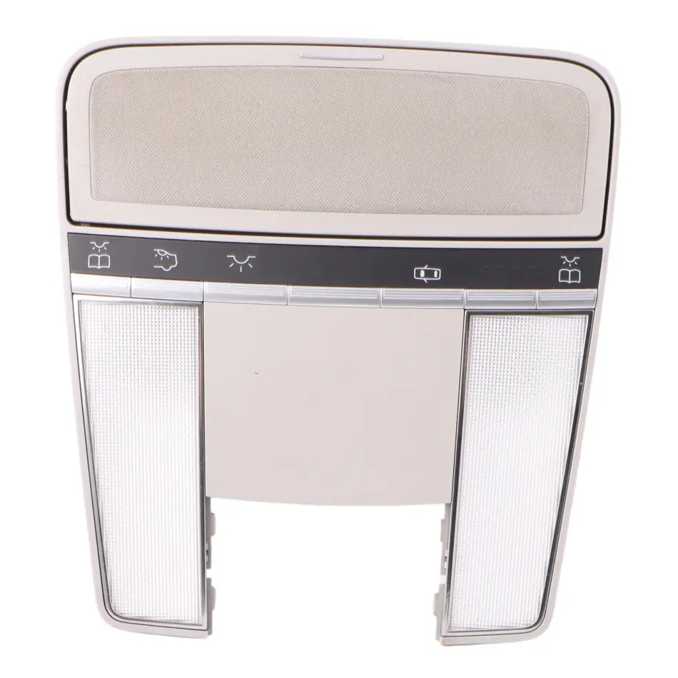 Front Interior Roof Reading Light Lamp Unit Beige to Mercedes W221 with Part number A2218705086 Mercedes W221 Front Interior Roof Reading Light Lamp Unit Beige - SKU A2218705086-1 - Part number A2218705086