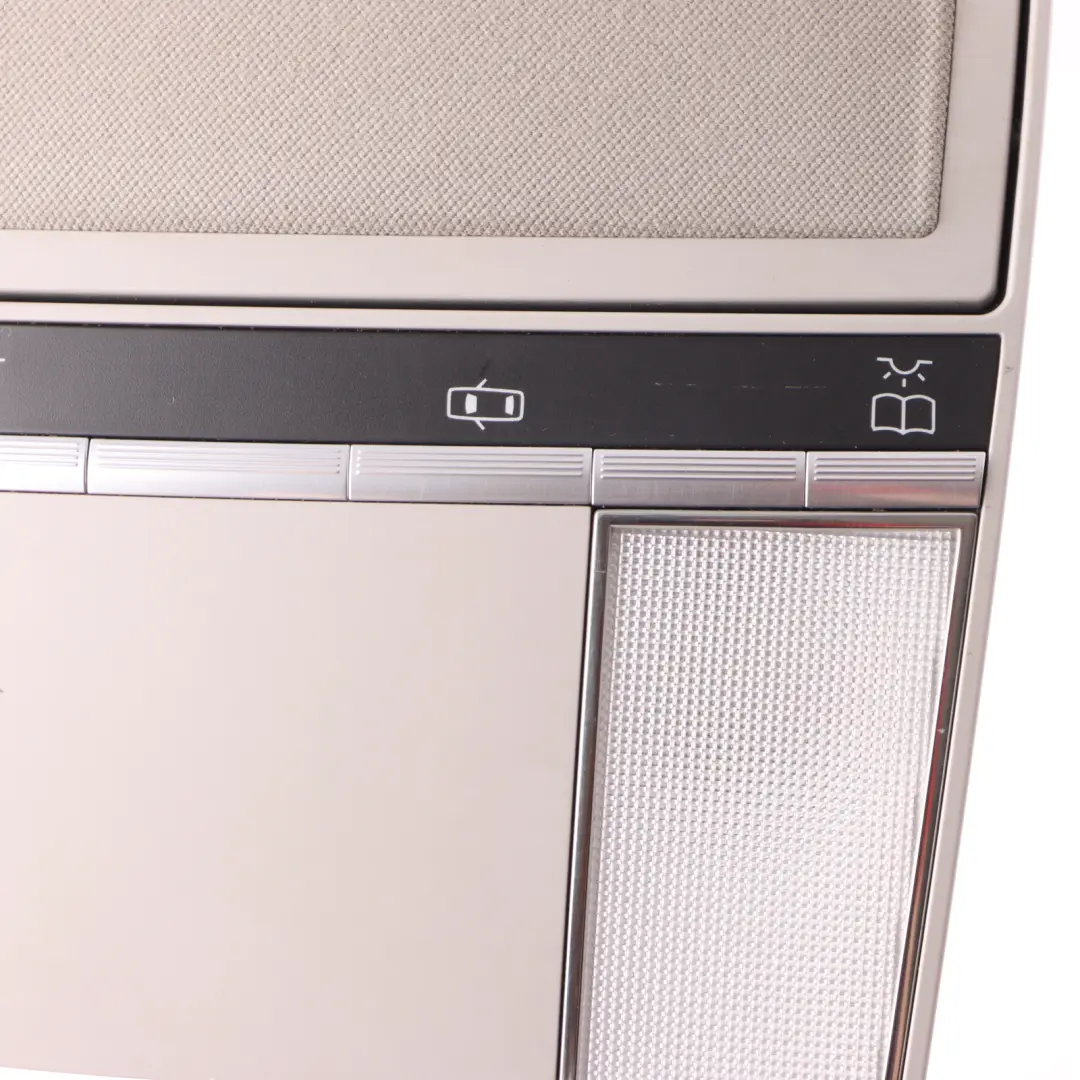 Front Interior Roof Reading Light Lamp Unit Beige to Mercedes W221 with Part number A2218705086 Mercedes W221 Front Interior Roof Reading Light Lamp Unit Beige - SKU A2218705086-1 - Part number A2218705086