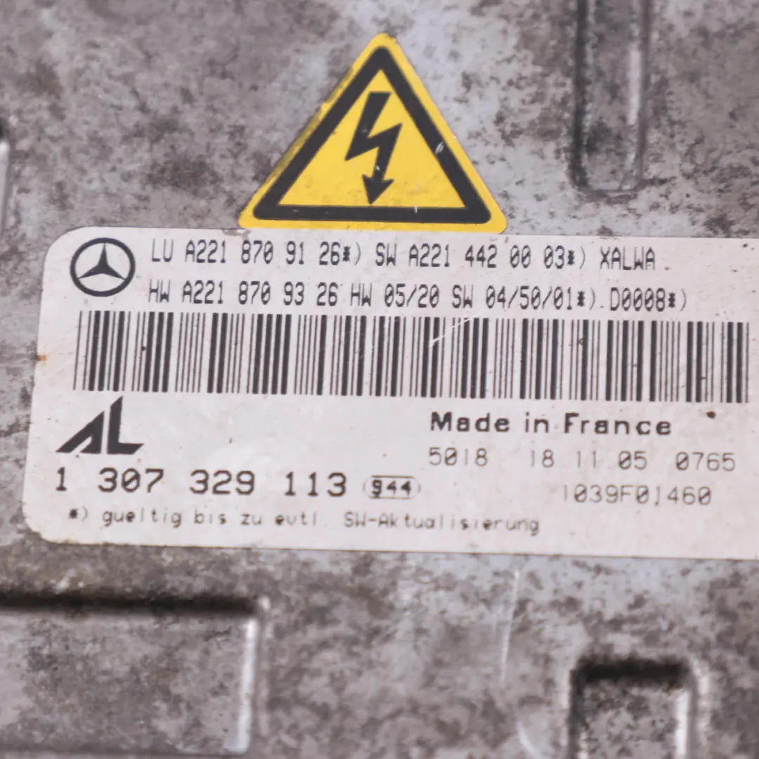 Luz del módulo lastre faro unidad control xenón para Mercedes W221 con número de pieza A2218709126 Mercedes W221 Luz del módulo lastre faro unidad control xenón - SKU A2218709126 - Número de pieza A2218709126