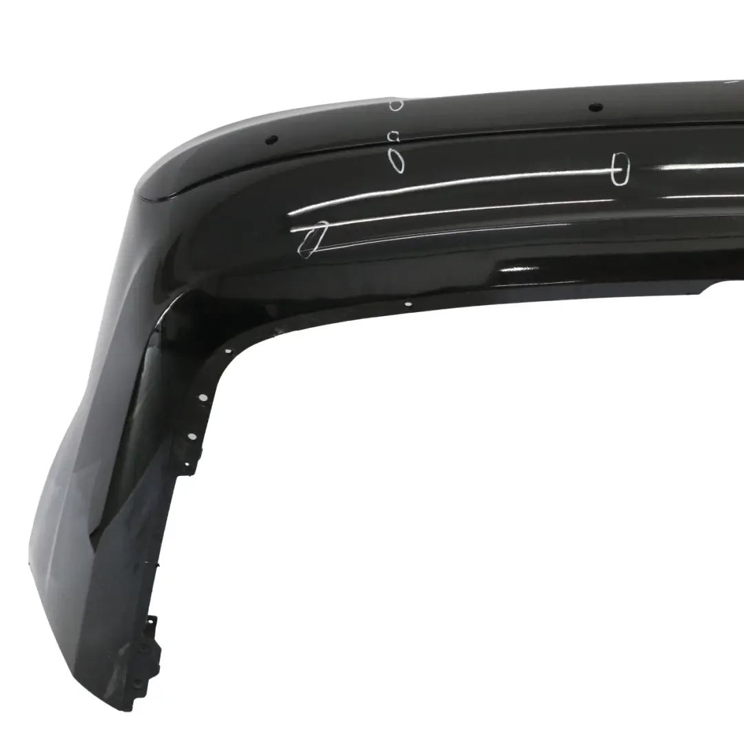 Mercedes W221 Rear Bumper Trim Panel Cover Obsidian Black Metallic - 197 - SKU A2218800340-OB - Part number A2218800340