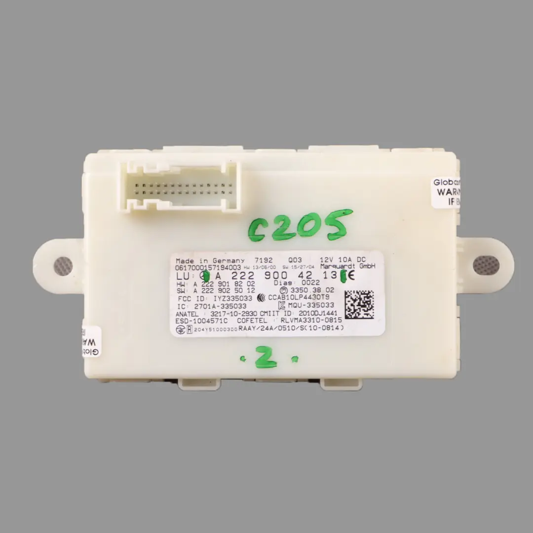  Keyless Module Mercedes W205 W213 C253 ECU Door Lock Control Unit - SKU A2229004213 - Part number A2229004213