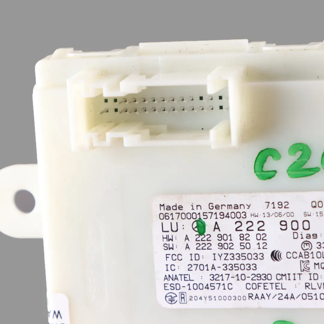  Module sans clé Mercedes W205 W213 C253 ECU Unité contrôle porte - SKU A2229004213 - Numéro de pièce A2229004213