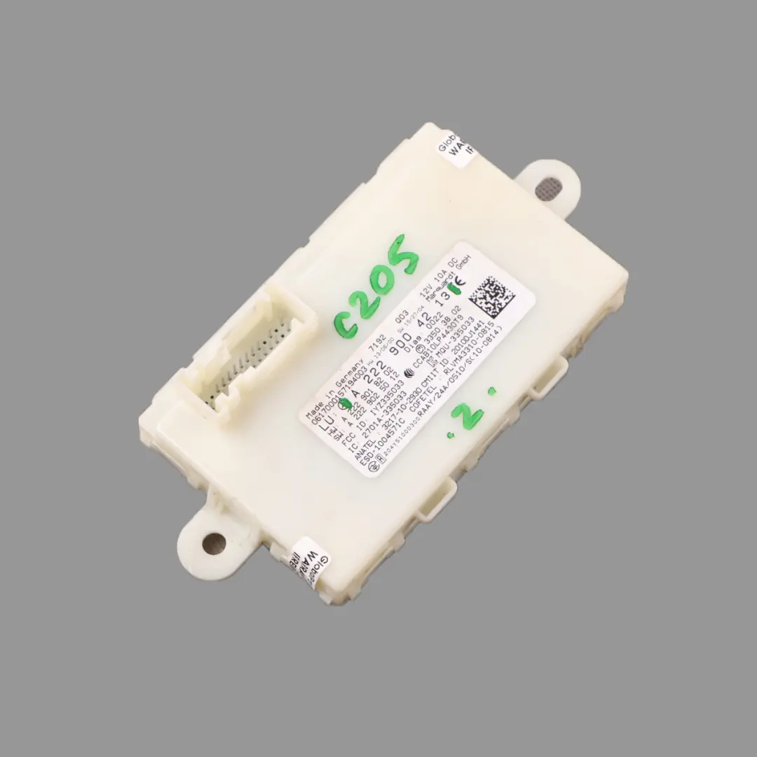 Módulo llave Mercedes W205 W213 C253 Unidad control bloqueo puerta para con número de pieza A2229004213 Módulo llave Mercedes W205 W213 C253 Unidad control bloqueo puerta - SKU A2229004213 - Número de pieza A2229004213