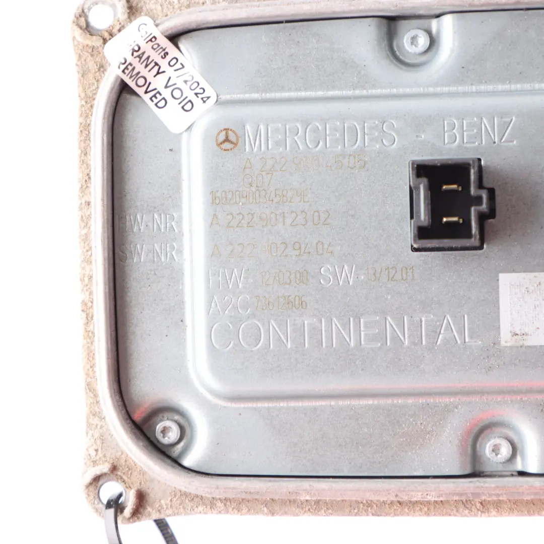  Headlight Module Mercedes W205 C217 W222 LED Control Unit Ballast - SKU A2229004505 - Part number A2229004505