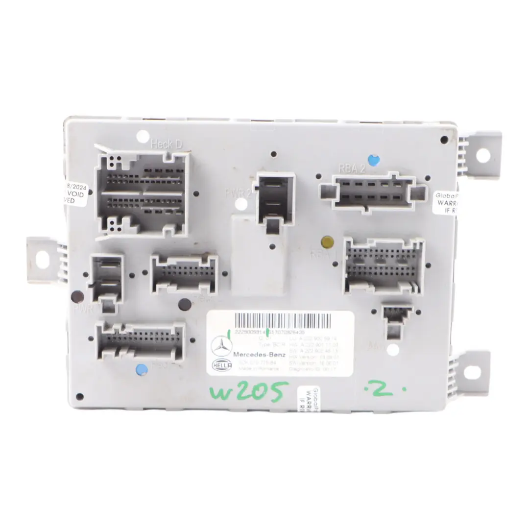 Mercedes W205 Rear SAM Module Control Unit - SKU A2229005914 - Part number A2229005914