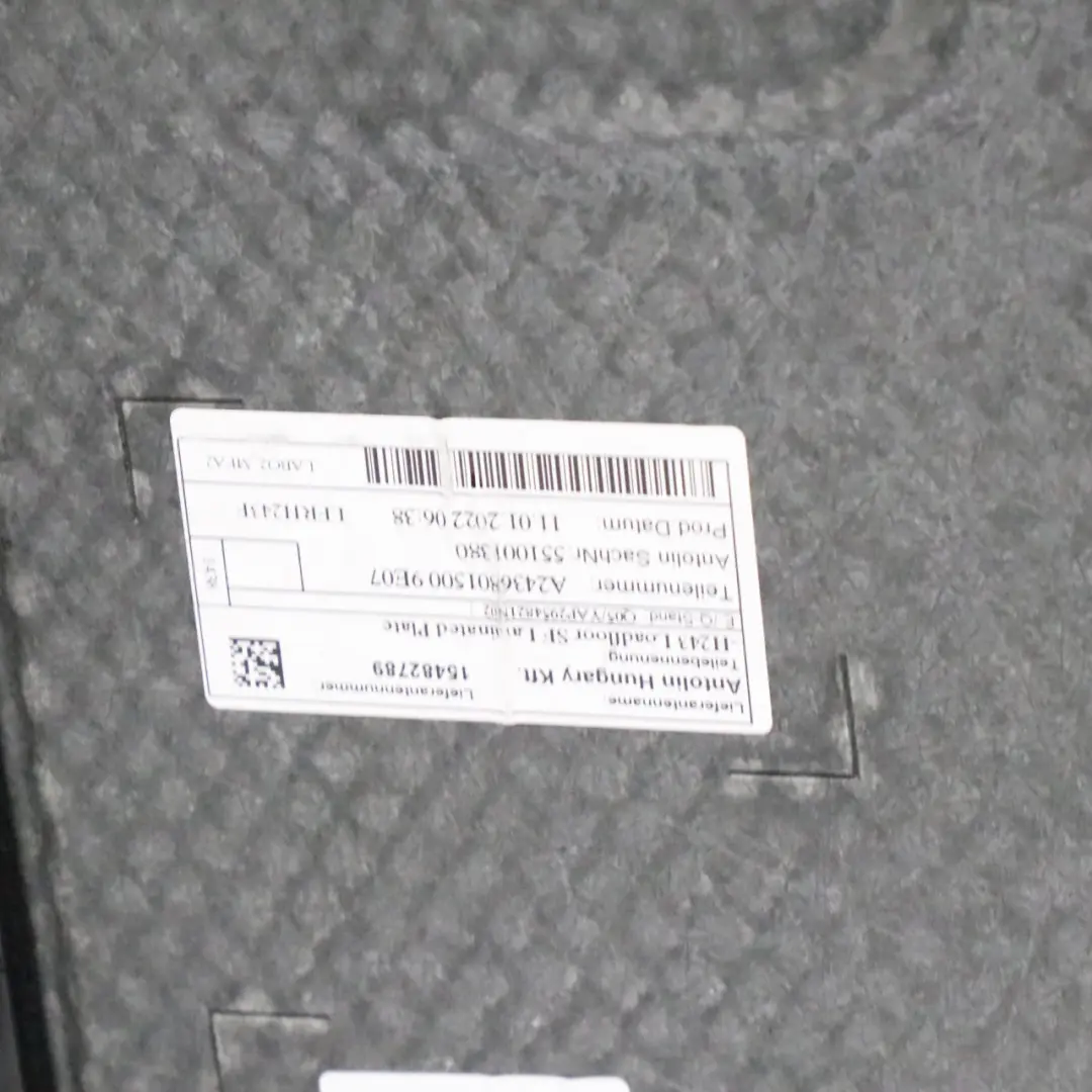 Maletero Alfombra Alfombrilla Trasera Cubierta para Mercedes W247 H243 con número de pieza A2436801500 Mercedes W247 H243 Maletero Alfombra Alfombrilla Trasera Cubierta - SKU A2436801500 - Número de pieza A2436801500
