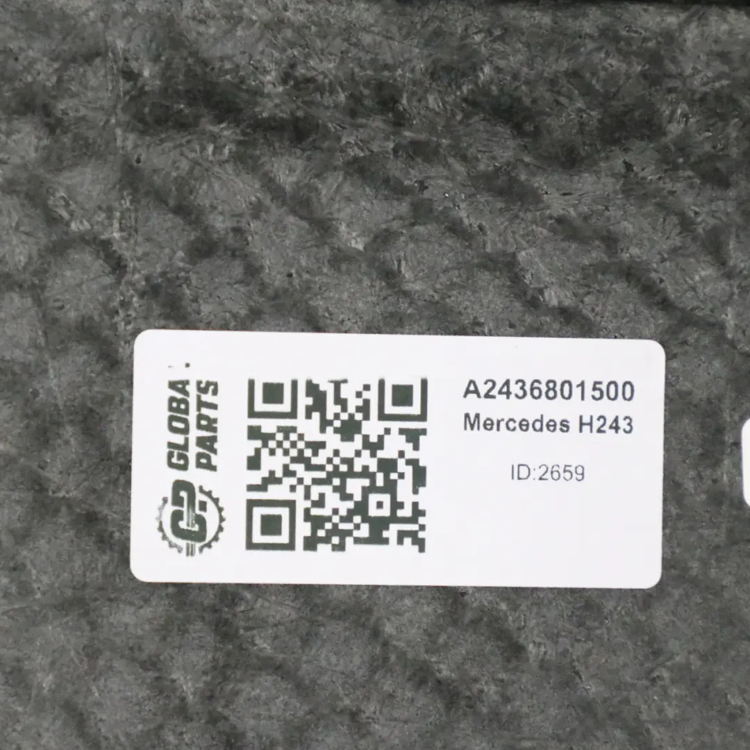 Boot Trunk Carpet Floor Mat Rear Liner Cover to Mercedes H243 with Part number A2436801500 Mercedes H243 Boot Trunk Carpet Floor Mat Rear Liner Cover - SKU A2436801500 - Part number A2436801500