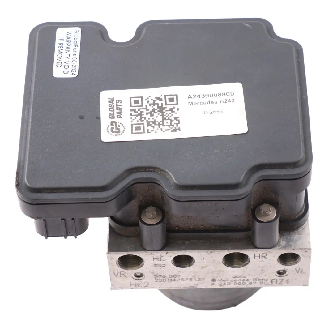 Pompe ABS Mercedes EQA H243 C118 W247 Unité pompe hydraulique frein pour à propos du numéro de pièce A2439008800 Pompe ABS Mercedes EQA H243 C118 W247 Unité pompe hydraulique frein - SKU A2439008800 - Numéro de pièce A2439008800