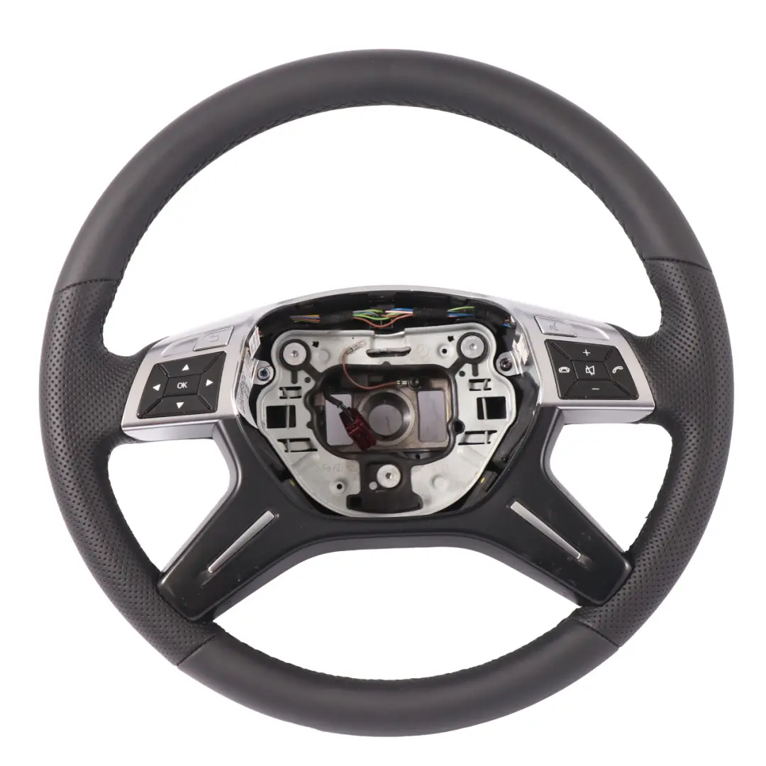 Leather Steering Wheel Multifunction to Mercedes W204 NEW Black with Part number A2464601503 Mercedes W204 NEW Black Leather Steering Wheel Multifunction - SKU A2464601503-2 - Part number A2464601503