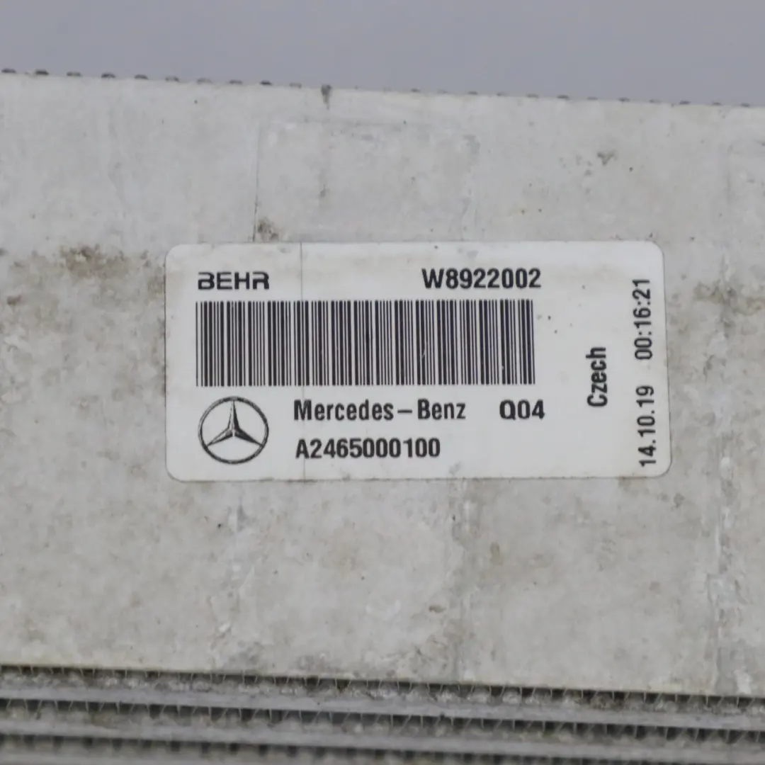 Mercedes W176 Intercooler Cooler Radiator - SKU A2465000100 - Part number A2465000100