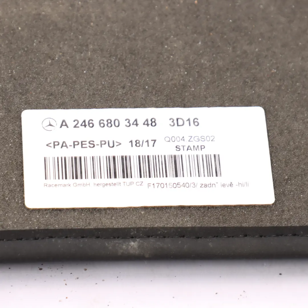 Mercedes W246 Floor Mats Set Interior Front Rear Floor Cover Black - SKU rhd-A2466803348-1 - Part number A2466803348