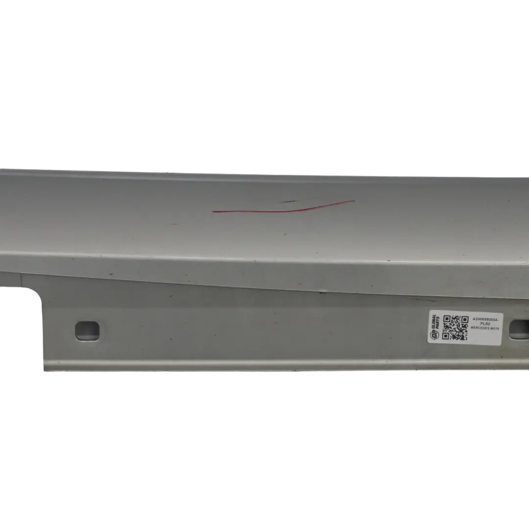 Mercedes W176 Side Skirt Right O/S Door Sill Cover W117 W246 Polar Silver - 761 - SKU A2466980654-PLS2 - Part number A2466980654