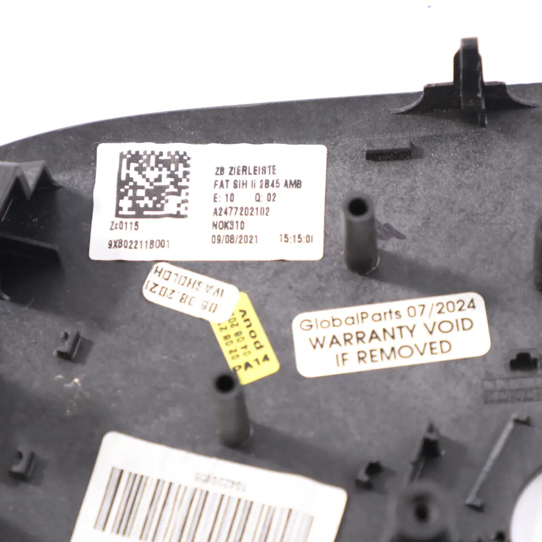 Mercedes EQA H243 Door Card Trim Panel Front Left N/S Aluminium - SKU A2477202102 - Part number A2477202102