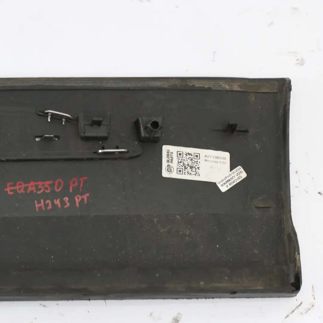 Door Moulding Panel Trim Rear Right O/S AMG to Mercedes EQA H243 with Part number A2477305600 Mercedes EQA H243 Door Moulding Panel Trim Rear Right O/S AMG - SKU A2477305600 - Part number A2477305600
