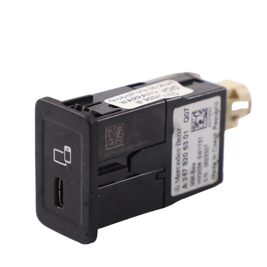Mercedes H243 W247 Porta USB Tipo-C Spina di ingresso Connessione - SKU A2478206301 - Numero di parte A2478206301