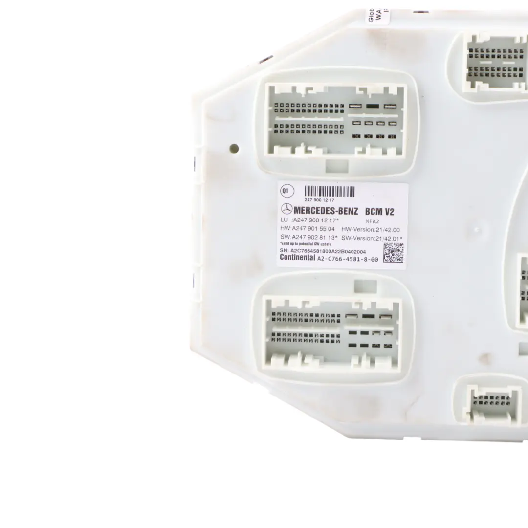 Body Control Module Mercedes C118 W177 W247 BCM V2 Unit ECU B to with Part number A2479001217 Body Control Module Mercedes C118 W177 W247 BCM V2 Unit ECU B - SKU A2479001217 - Part number A2479001217