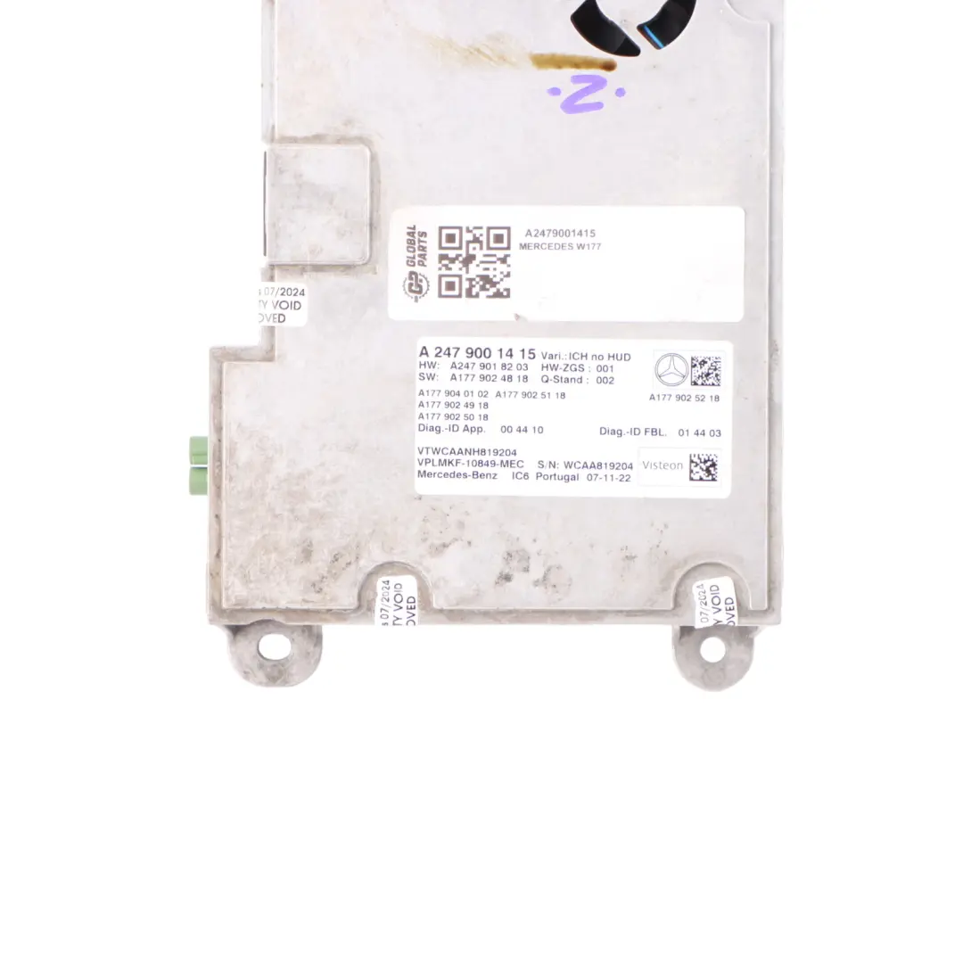  Module du tableau de bord Mercedes C118 W167 W177 W247 - SKU A2479001415 - Numéro de pièce A2479001415