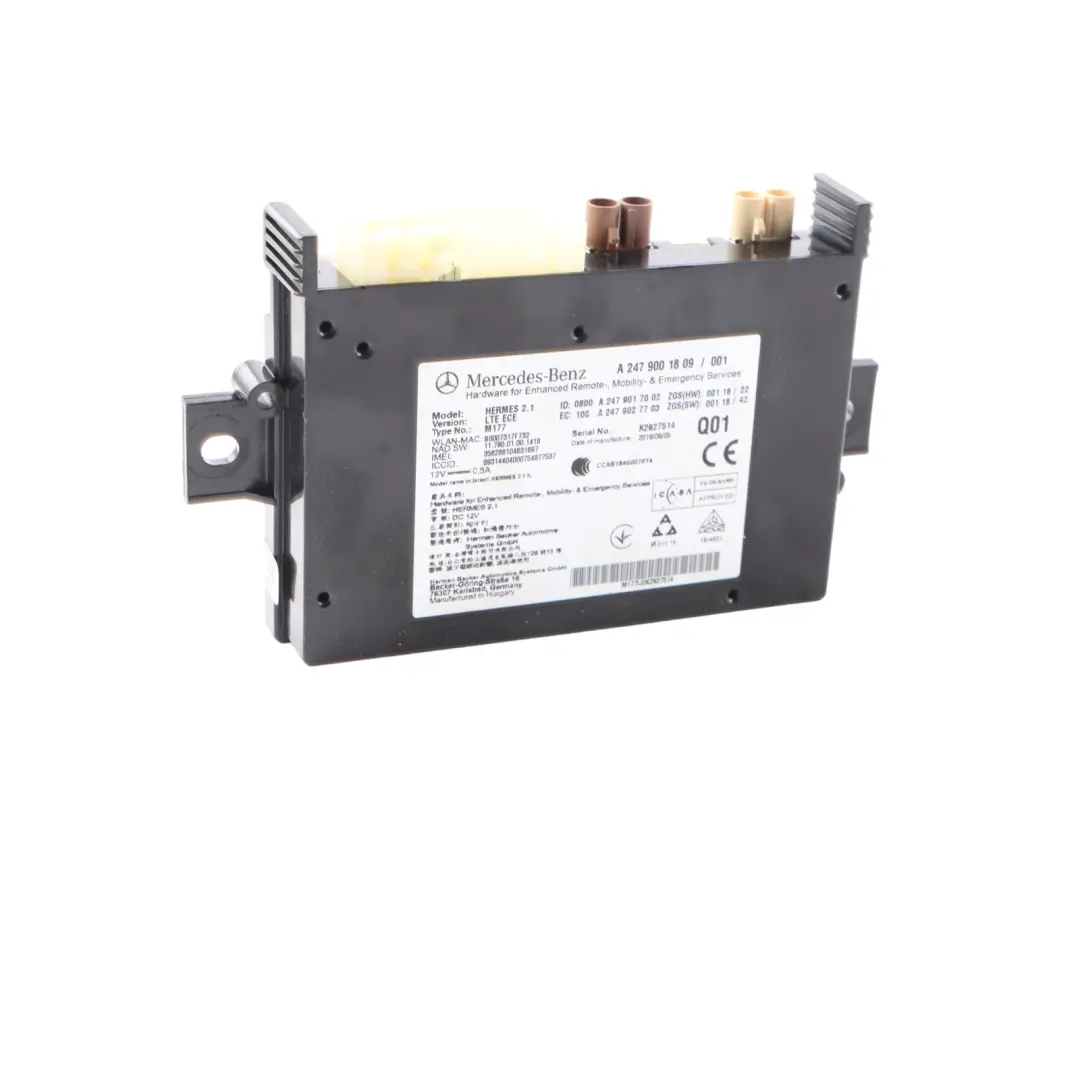 Module de tête de radiocommande pour Mercedes W177 à propos du numéro de pièce A2479001809 Mercedes W177 Module de tête de radiocommande - SKU A2479001809 - Numéro de pièce A2479001809