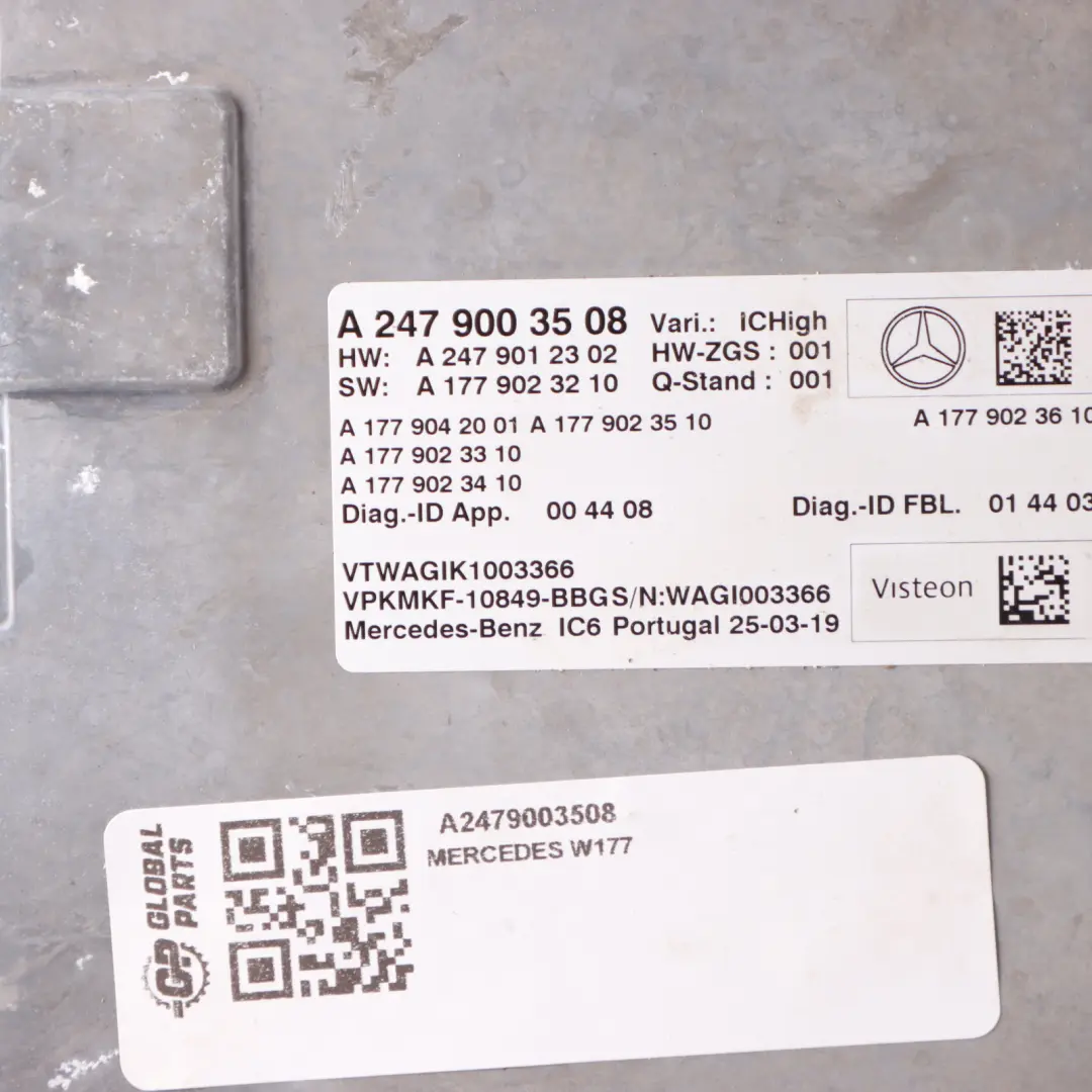 Instrument Cluster SpeedoMeter Module ECU Control Unit to Mercedes C118 with Part number A2479003508 Mercedes C118 Instrument Cluster SpeedoMeter Module ECU Control Unit - SKU A2479003508 - Part number A2479003508