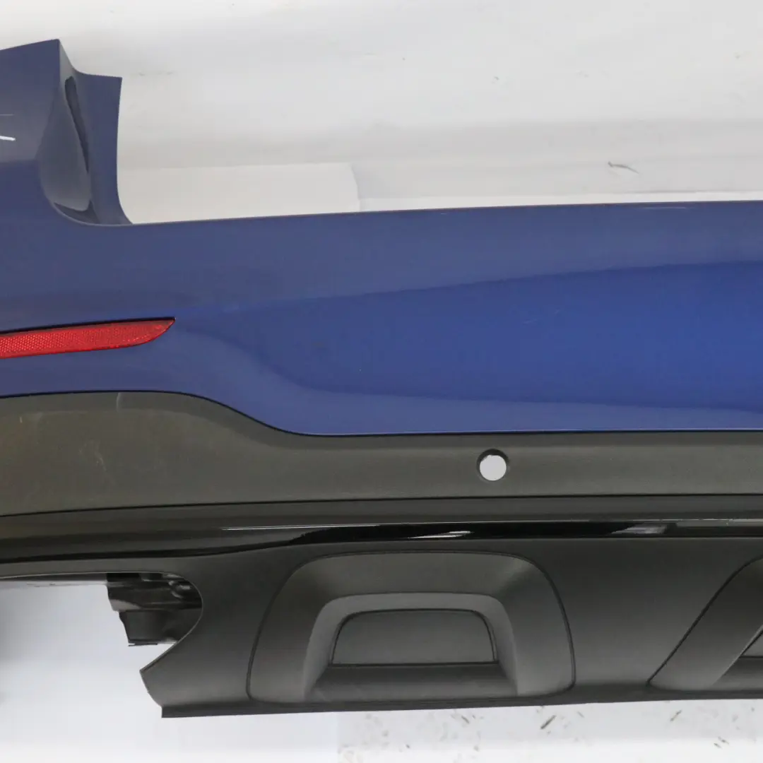 Bumper AMG Trim Panel Covering Brilliant Blue Metallic - 896 to Mercedes X253 Rear with Part number A2538851601 Mercedes X253 Rear Bumper AMG Trim Panel Covering Brilliant Blue Metallic - 896 - SKU A2538851601-BRB - Part number A2538851601