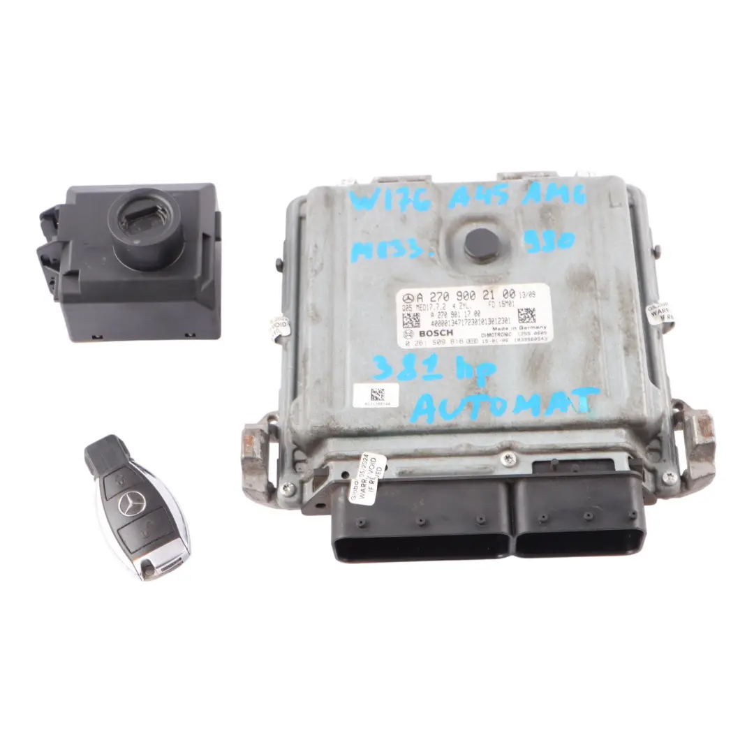 A45 AMG 133.980 381HP Engine Unit ECU Kit Key Lock to Mercedes W176 with Part number A2709002100 Mercedes W176 A45 AMG 133.980 381HP Engine Unit ECU Kit Key Lock - SKU A2709002100-2 - Part number A2709002100