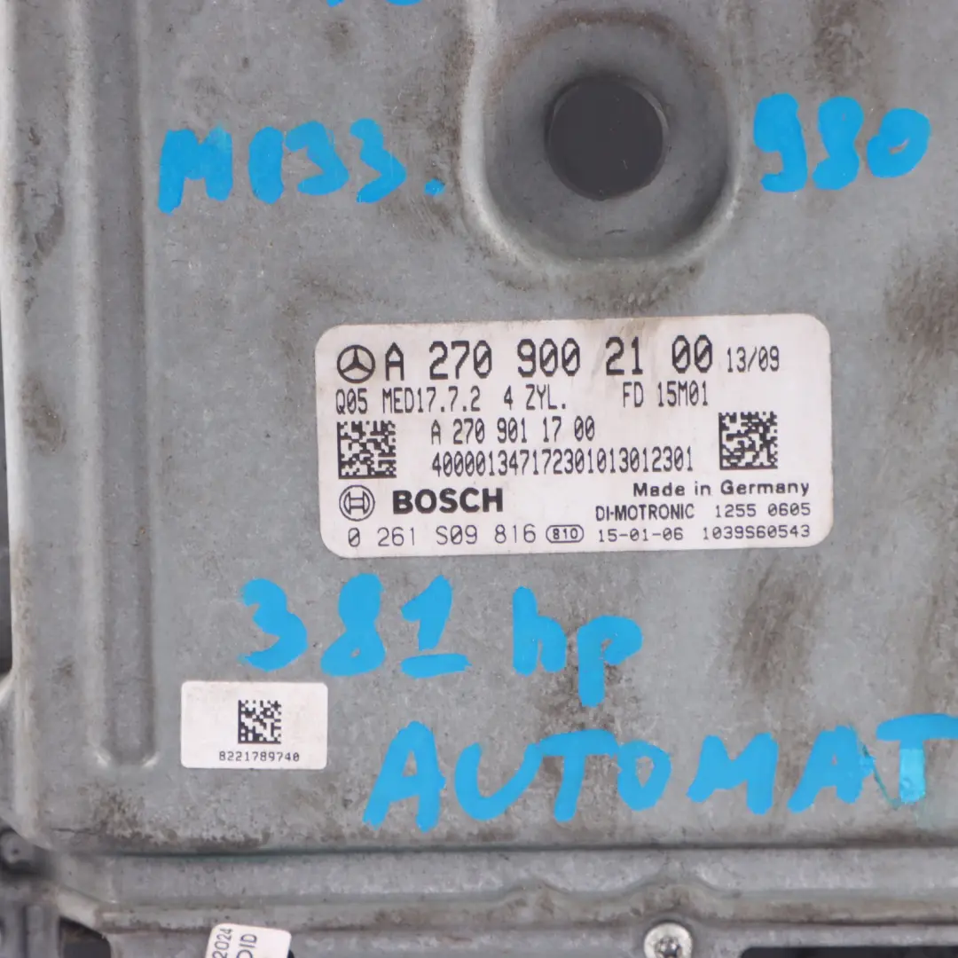 A45 AMG 133.980 381HP Engine Unit ECU Kit Key Lock to Mercedes W176 with Part number A2709002100 Mercedes W176 A45 AMG 133.980 381HP Engine Unit ECU Kit Key Lock - SKU A2709002100-2 - Part number A2709002100