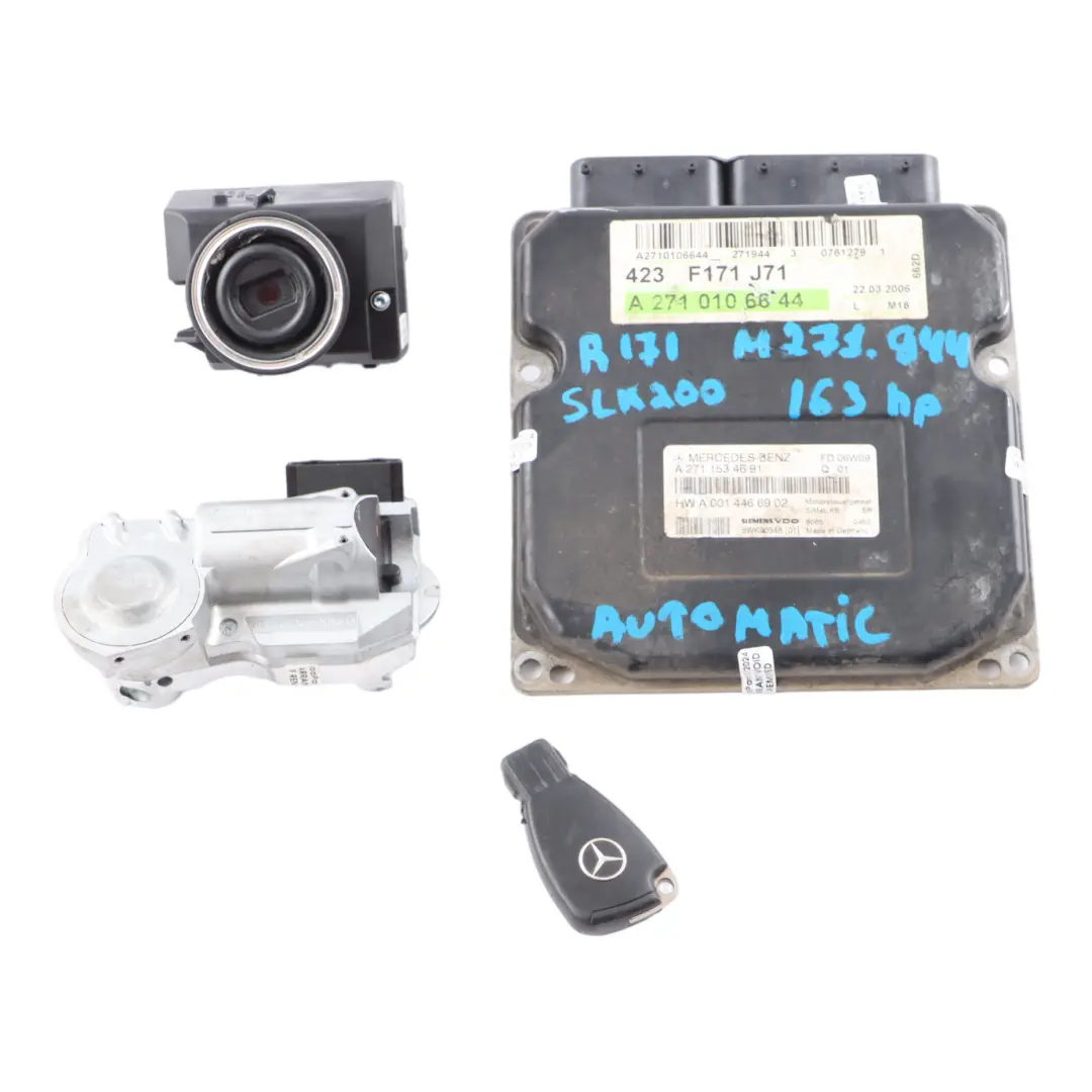 SLK200 M271.944 Engine Control Unit ECU Kit Key Lock to Mercedes R171 with Part number A2710106644 Mercedes R171 SLK200 M271.944 Engine Control Unit ECU Kit Key Lock - SKU A2710106644 - Part number A2710106644