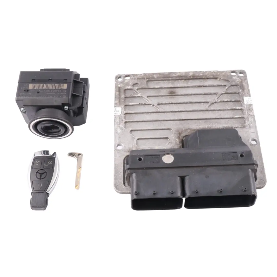 CLK200 K M271.955 Unidad Control Motor ECU Kit Llave para Mercedes A209 con número de pieza A2710107344 Mercedes A209 CLK200 K M271.955 Unidad Control Motor ECU Kit Llave - SKU A2710107344-1 - Número de pieza A2710107344