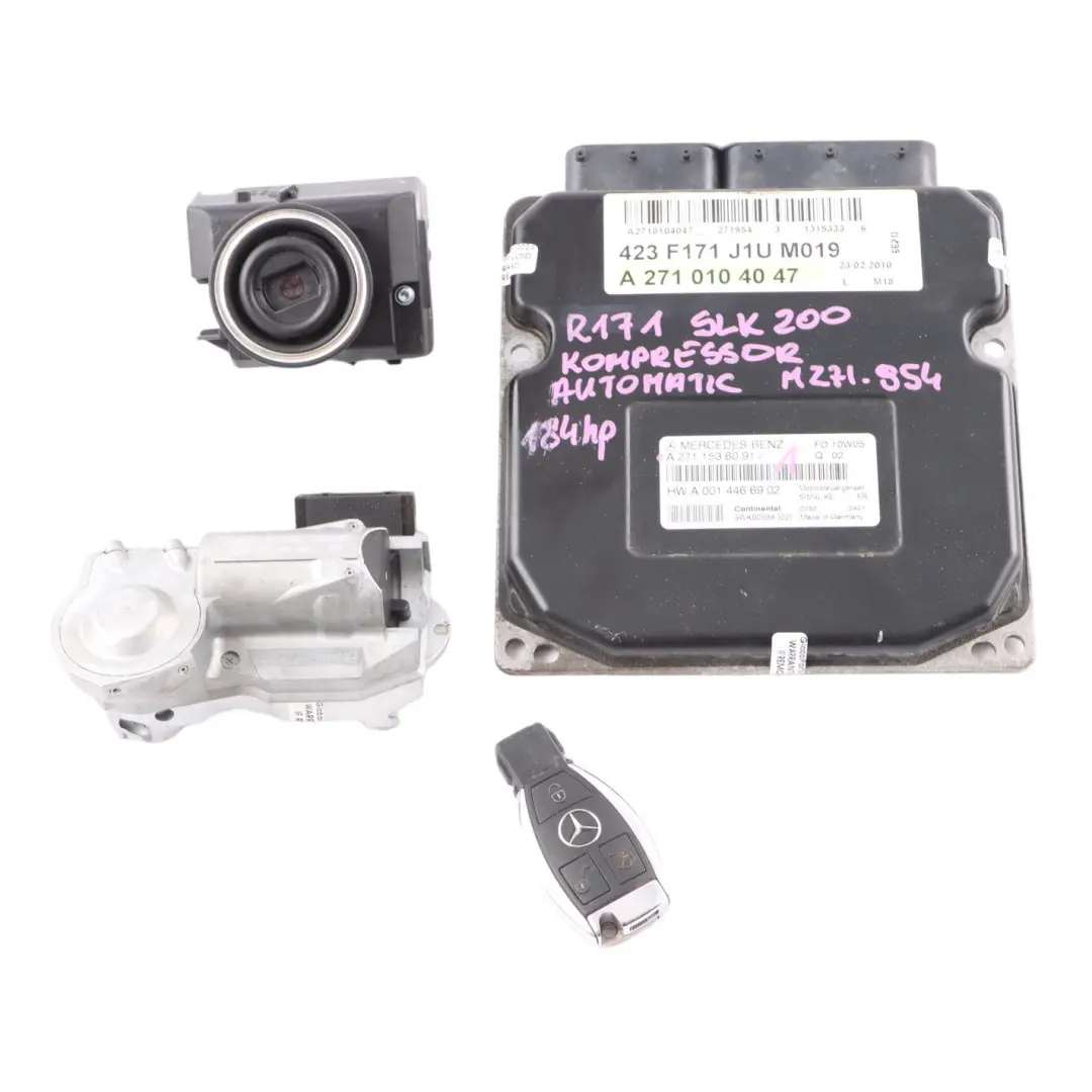 M271.954 Engine Control Unit ECU Kit Key Lock to Mercedes R171 SLK 200 with Part number A2711536091 Mercedes R171 SLK 200 M271.954 Engine Control Unit ECU Kit Key Lock - SKU A2711536091-1 - Part number A2711536091