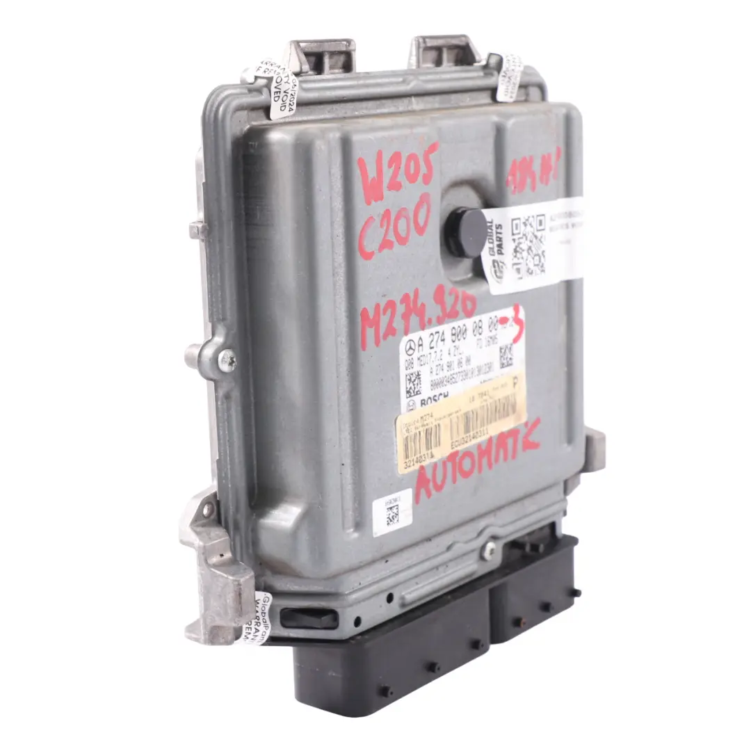 C200 274.920 184HP Engine Control Unit ECU Automatic Mercedes W205 - SKU A2749000800-3 - Part number A2749000800