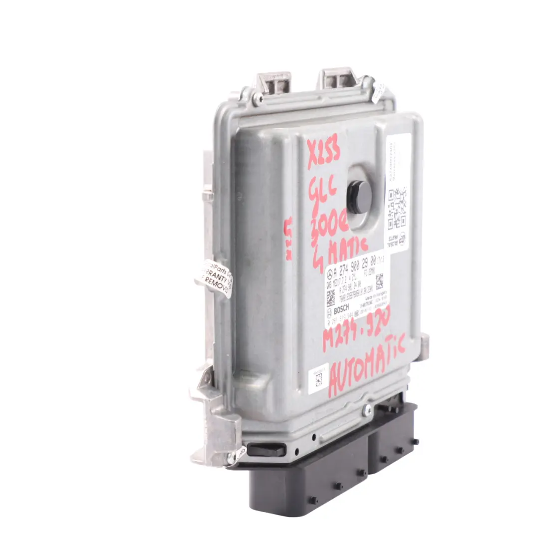 M274.920 4-Matic Engine ECU Unit Module to Mercedes X253 GLC 300e with Part number A2749002900 Mercedes X253 GLC 300e M274.920 4-Matic Engine ECU Unit Module - SKU A2749002900 - Part number A2749002900