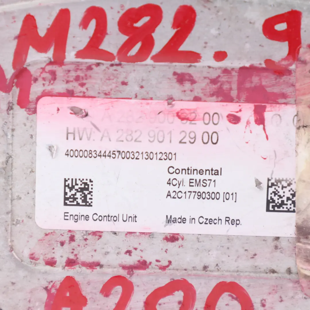 A200 M282.914 163HP Module l'unité contrôle moteur ECU pour Mercedes W177 à propos du numéro de pièce A2829003200 Mercedes W177 A200 M282.914 163HP Module l'unité contrôle moteur ECU - SKU A2829003200-1 - Numéro de pièce A2829003200