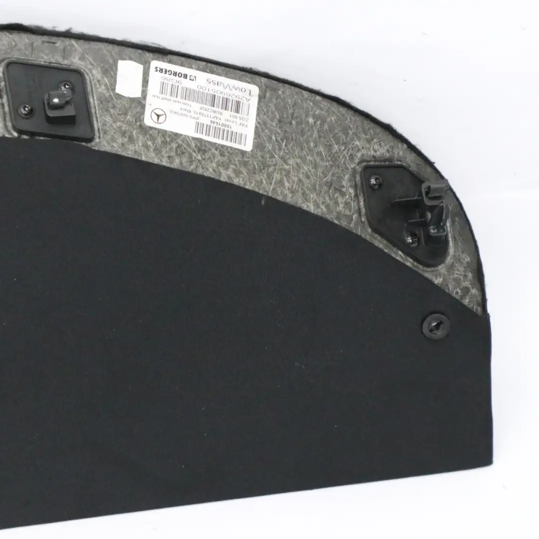 Mercedes GLE C292 Parcel Shelf Rear Window Trim Panel Cover Black - SKU A2926905100 - Part number A2926905100
