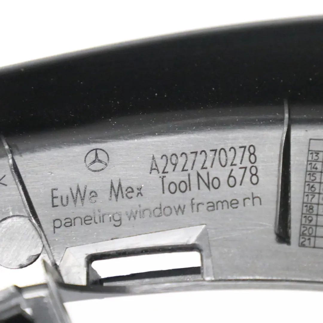 Mercedes GLE C292 Coupé Cadre de Fenêtre Porte Avant Droite - SKU A2927270278 - Numéro de pièce A2927270278