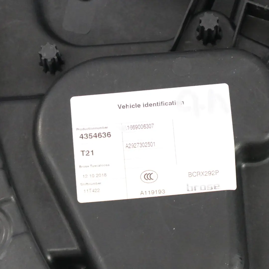 Mercedes GLE C292 Lève-vitre arrière gauche A2927302601 - SKU A2927302501 - Numéro de pièce A2927302501