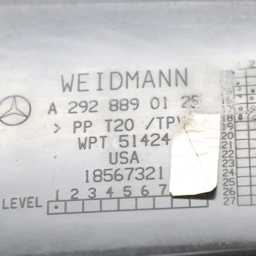 Wing Plastic Cover Front Left N/S to Mercedes GLE C292 with Part number A2928890125 Mercedes GLE C292 Wing Plastic Cover Front Left N/S - SKU A2928890125 - Part number A2928890125