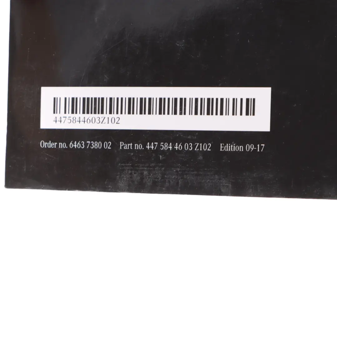 Mercedes W447 Owner's Handbook Book Instructions Manual Case Wallet - SKU A4475844603 - Part number A4475844603