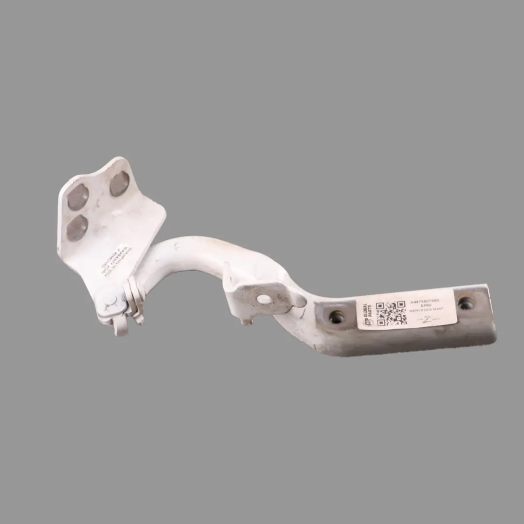 Bonnet Hood Hinge Right O/S Arctic White - 9147 to Mercedes W447 with Part number A4478807600 Mercedes W447 Bonnet Hood Hinge Right O/S Arctic White - 9147 - SKU A4478807600-ARW - Part number A4478807600