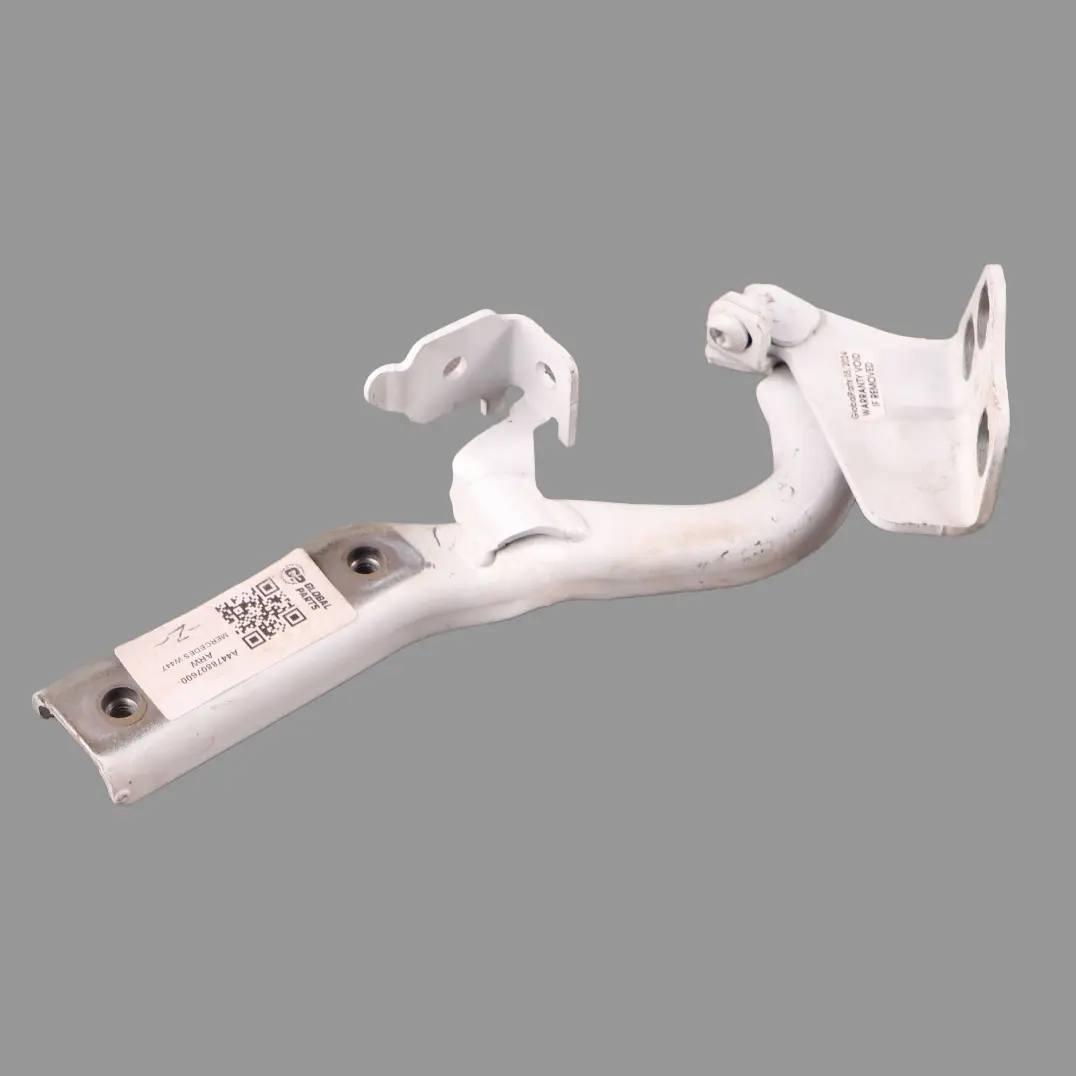 Bonnet Hood Hinge Right O/S Arctic White - 9147 to Mercedes W447 with Part number A4478807600 Mercedes W447 Bonnet Hood Hinge Right O/S Arctic White - 9147 - SKU A4478807600-ARW - Part number A4478807600