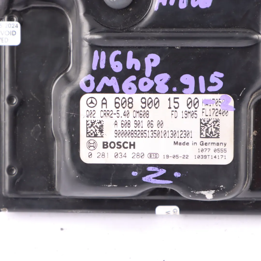 Mercedes W177 A180d 116hp OM608.915 Engine ECU Kit Key Lock - SKU A6089001500-2 - Part number A6089001500