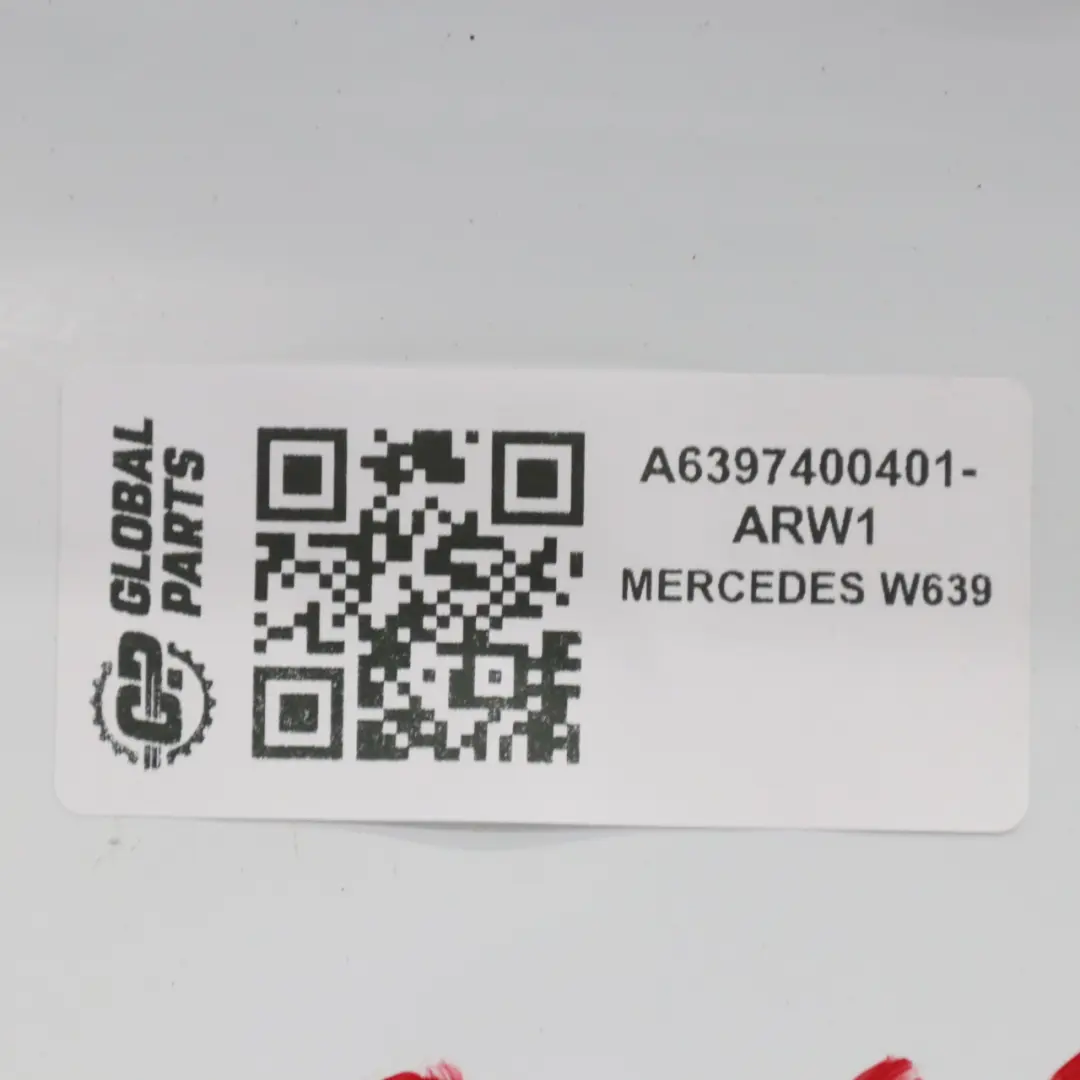 Boot Trunk Lid Tailgate Arctic White - 9147 to Mercedes Vito Viano W639 with Part number A6397400401 Mercedes Vito Viano W639 Boot Trunk Lid Tailgate Arctic White - 9147 - SKU A6397400401-ARW1 - Part number A6397400401