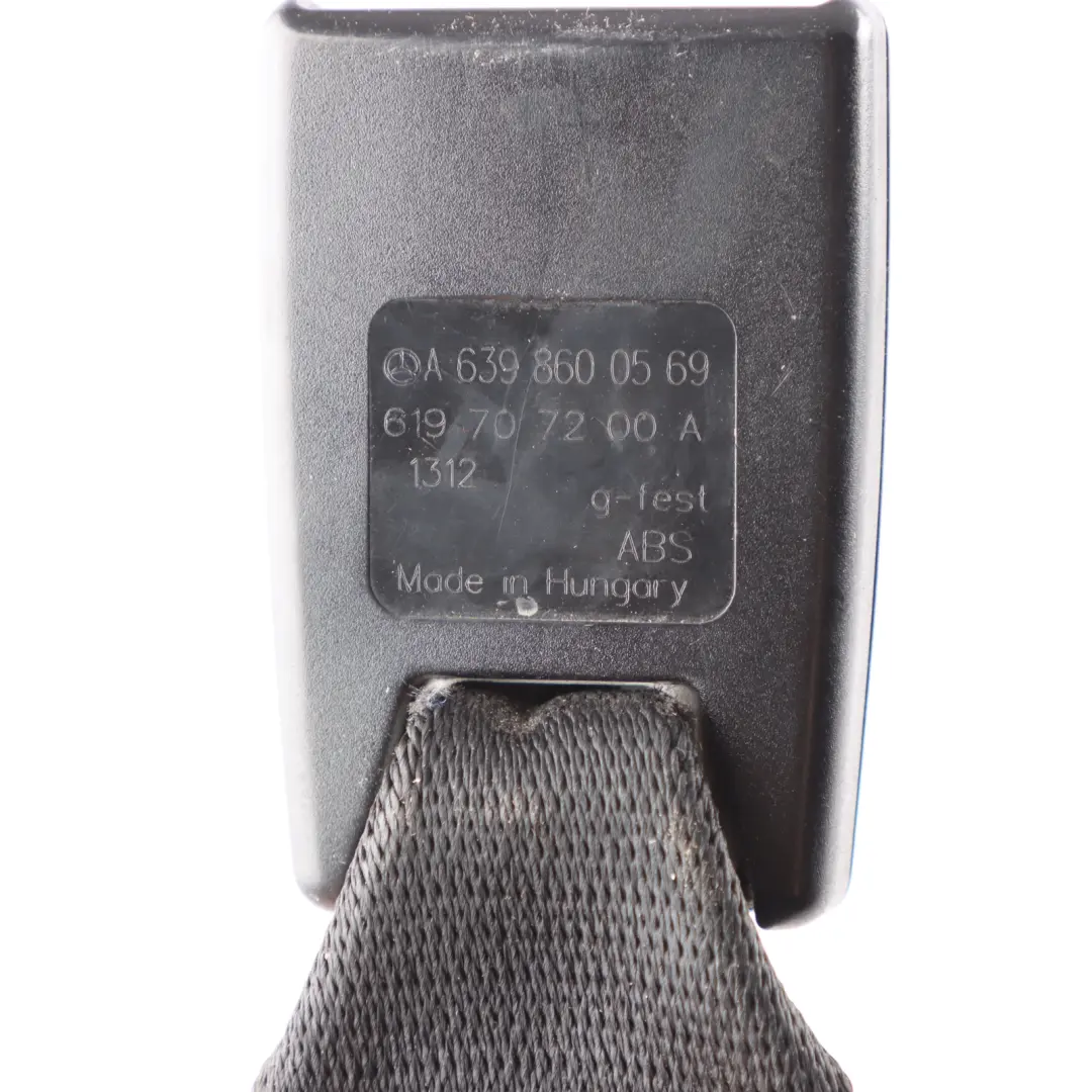 Mercedes Vito W639 Fibbia Cintura Posteriore Blocco Cintura Destra - SKU A6398600569 - Numero di parte A6398600569