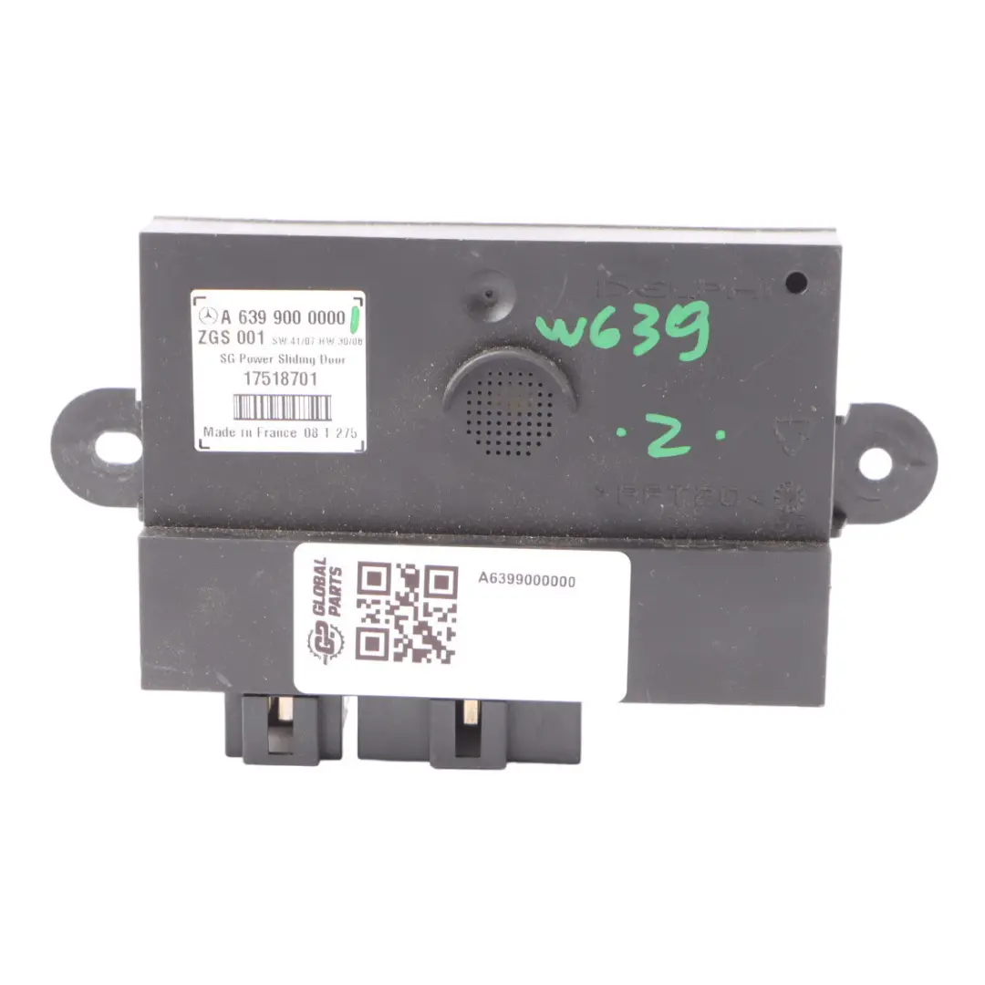 Mercedes Vito Viano W639 Side Sliding Door Control Unit Module ECU - SKU A6399000000 - Part number A6399000000