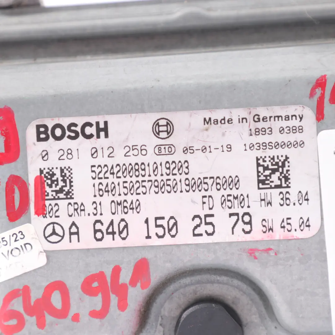 Mercedes W169 200CDI OM640.941 140HP Modulo Controllo Motore ECU - SKU A6401502579 - Numero di parte A6401502579