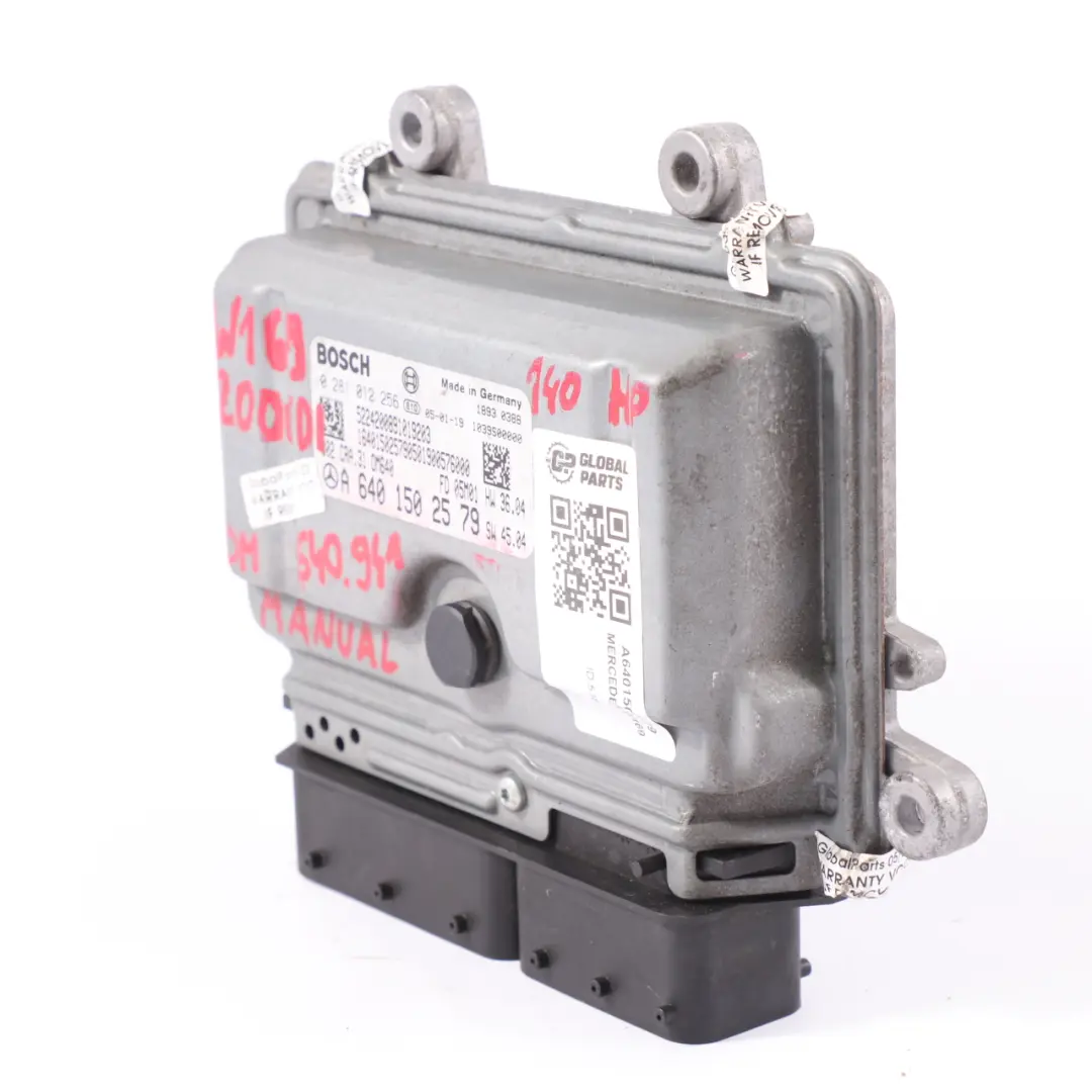 200CDI OM640.941 140HP Engine Control Unit Module ECU to Mercedes W169 with Part number A6401502579 Mercedes W169 200CDI OM640.941 140HP Engine Control Unit Module ECU - SKU A6401502579 - Part number A6401502579