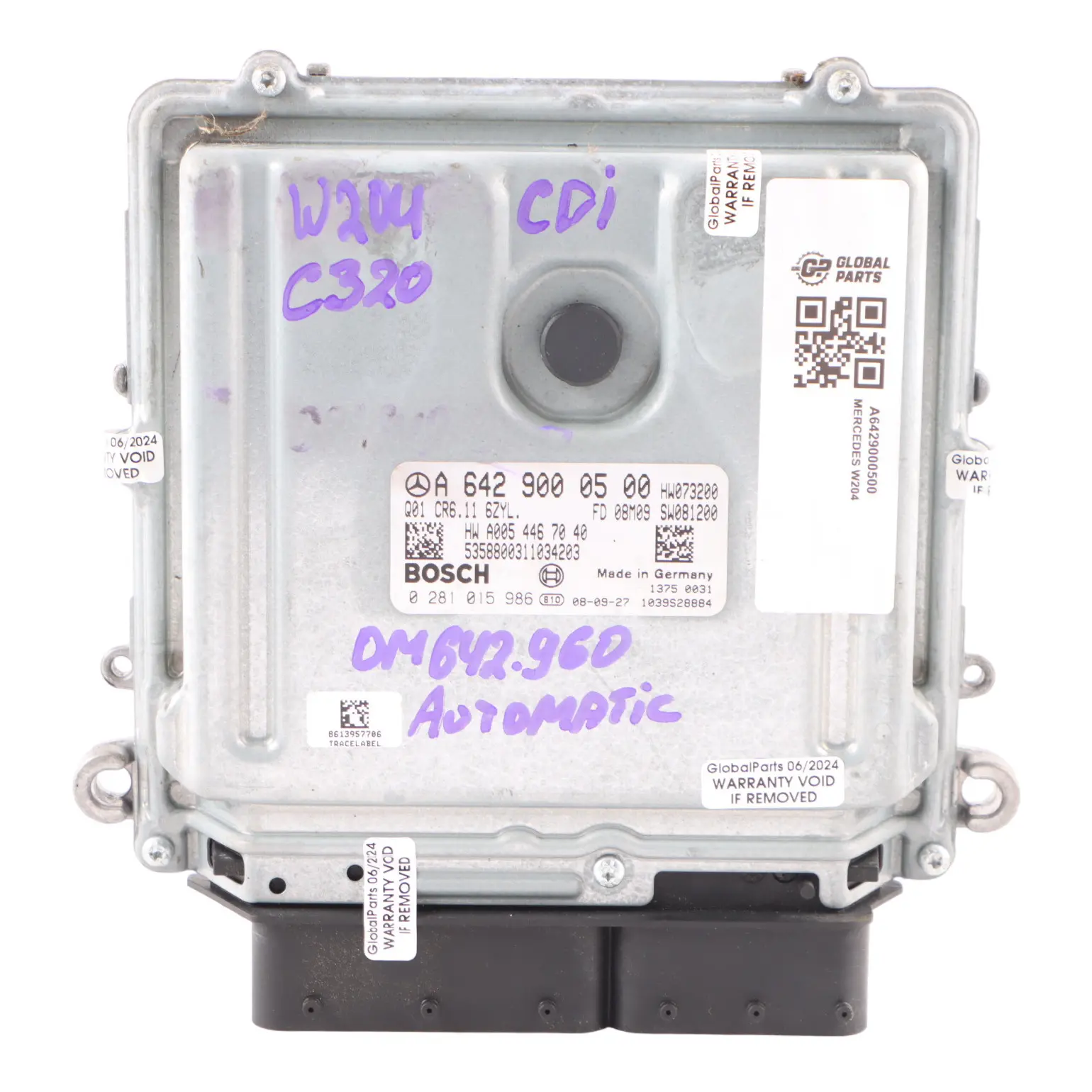 Mercedes W204 C320 CDI OM652 Komputer Silnika ECU A6429000500 Automatyczna