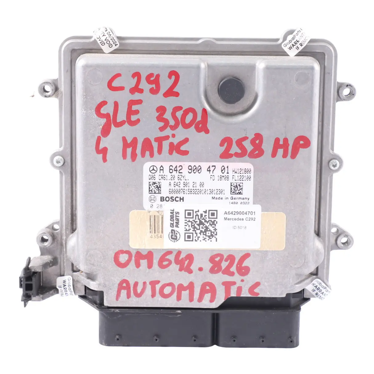 Mercedes C292 GLE 350d 4-Matic OM642.826 Engine Control Unit ECU A6429004701