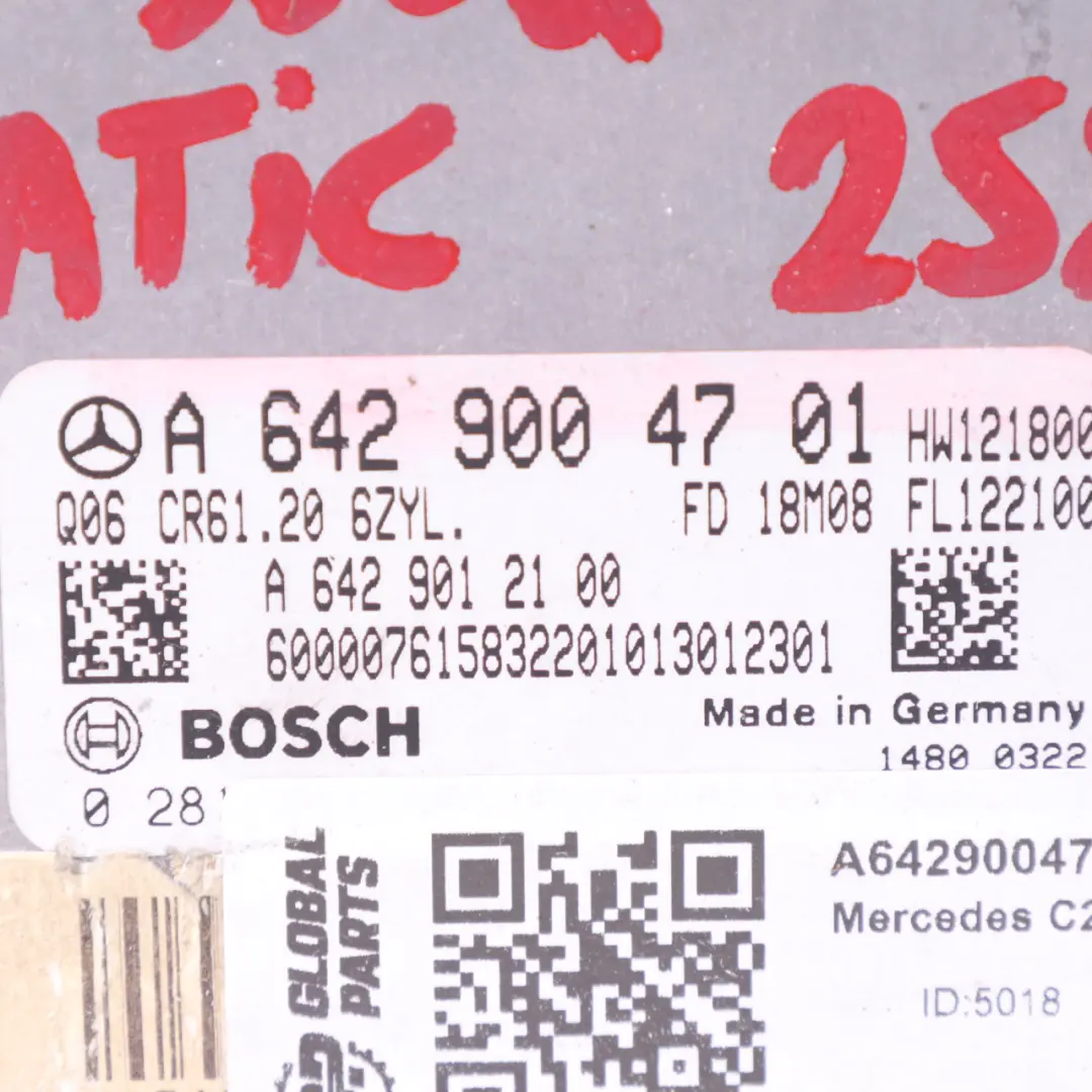 Mercedes C292 GLE 350d 4-Matic OM642.826 Engine Control Unit ECU - SKU A6429004701 - Part number A6429004701