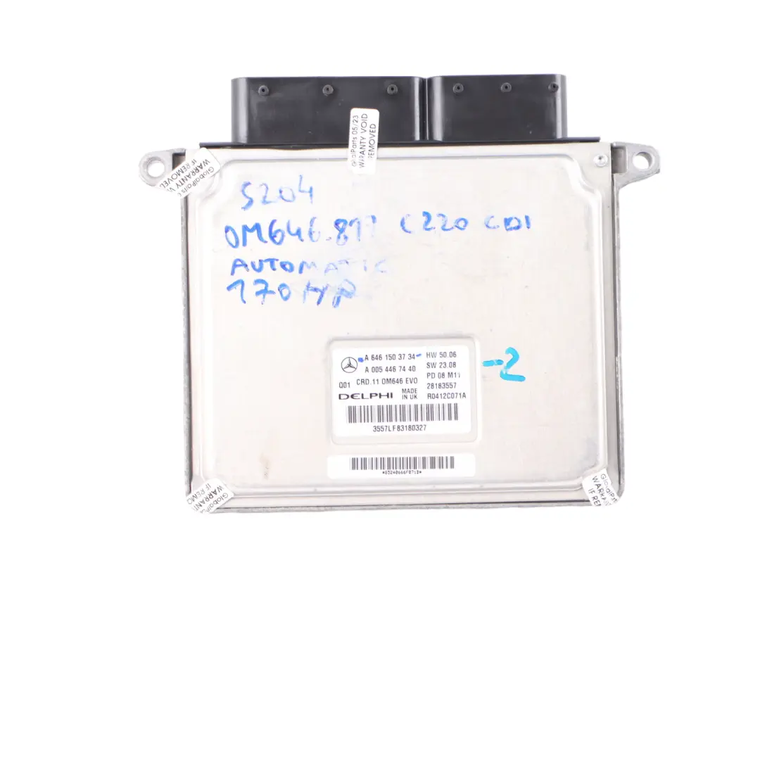 Mercedes W204 C220 CDI 170HP M646.811 Engine Unit ECU Kit Key Lock - SKU A6461503734-2 - Part number A6461503734